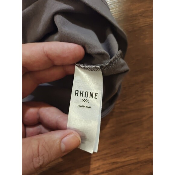 Rhone Reign Tech T Shirt Mens Large Performance Short Sleeve Stretch Gray Active - Picture 5 of 7